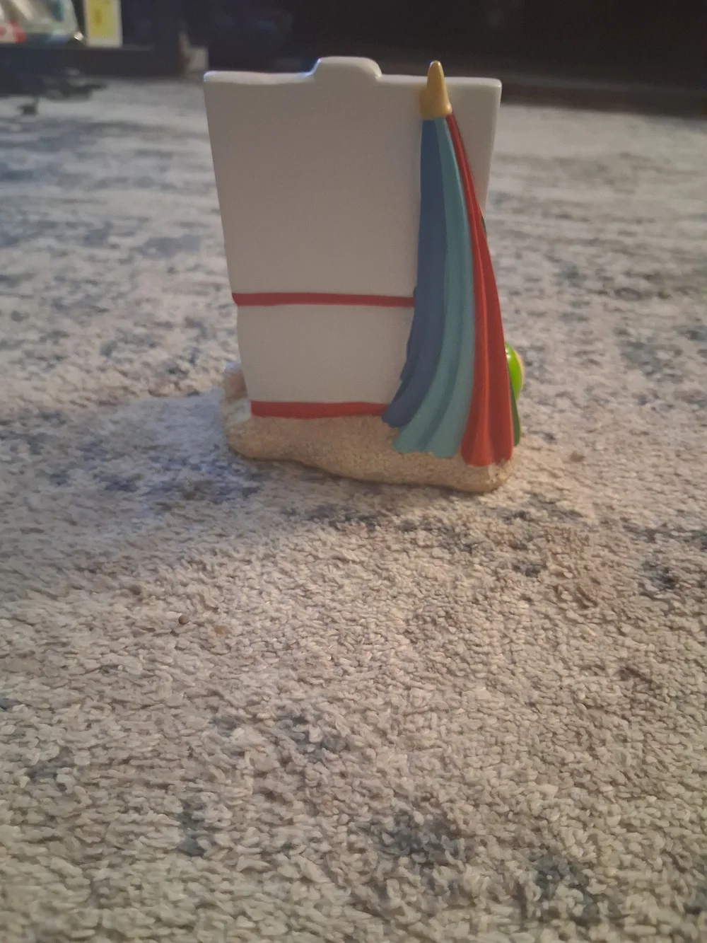 Seaside Treasure Chest Votive Holder in White & Red